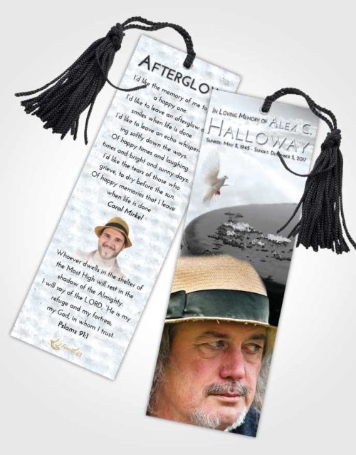 Funeral Bookmark Template Freedom Puck of Honor