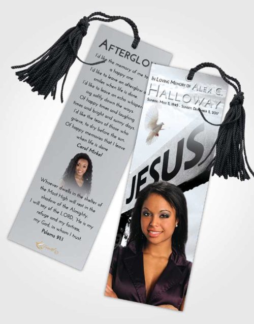 Funeral Bookmark Template Freedom Road to Jesus