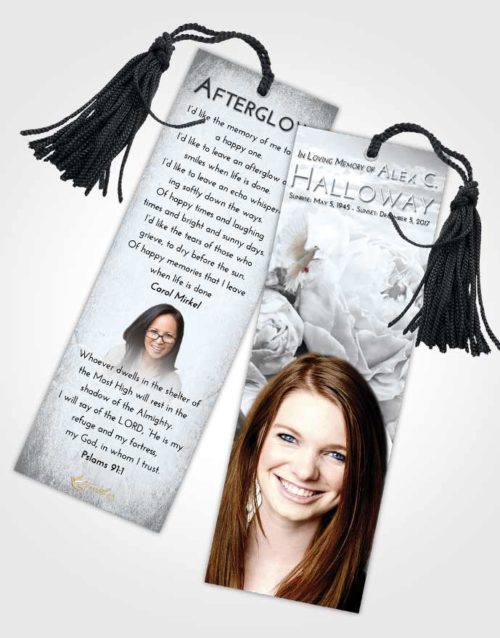 Funeral Bookmark Template Freedom Rose Magic