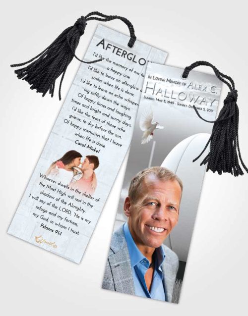 Funeral Bookmark Template Freedom Rugby Honor