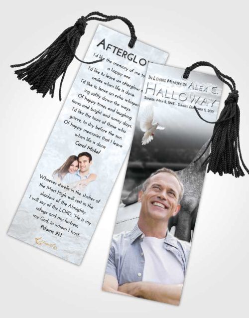 Funeral Bookmark Template Freedom Rugby Surprise