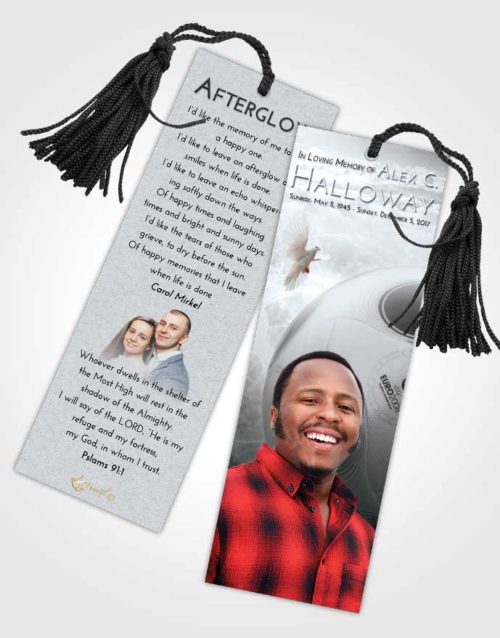 Funeral Bookmark Template Freedom Soccer Miracle