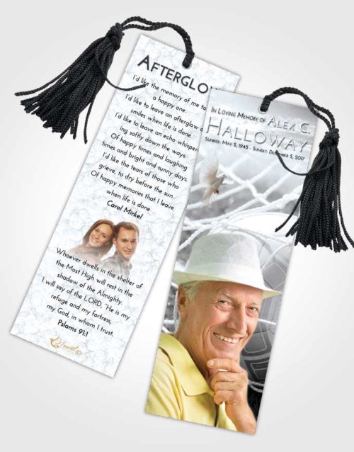 Funeral Bookmark Template Freedom Soccer Pride