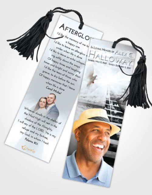 Funeral Bookmark Template Freedom Stairway for the Soul