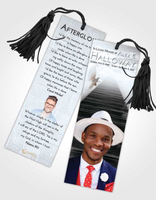 Funeral Bookmark Template Freedom Stairway to Eternity