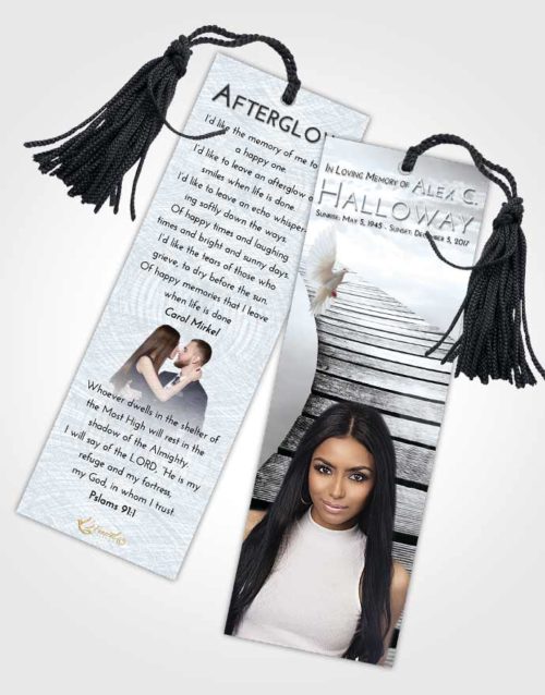 Funeral Bookmark Template Freedom Stairway to Life