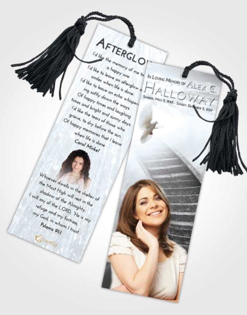 Funeral Bookmark Template Freedom Stairway to Magnificence