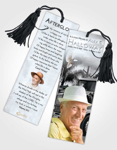 Funeral Bookmark Template Freedom Trucker Days