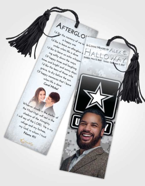 Funeral Bookmark Template Freedom United States Army