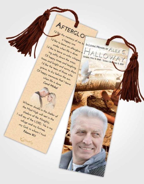 Funeral Bookmark Template Golden Hunters Life