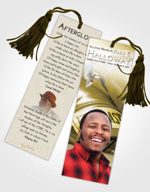 Funeral Bookmark Template Harmony Boxing Everlast