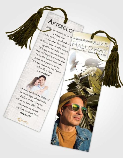 Funeral Bookmark Template Harmony Cricket Surprise