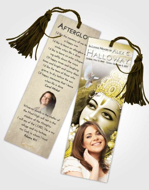 Funeral Bookmark Template Harmony Hindu Majesty