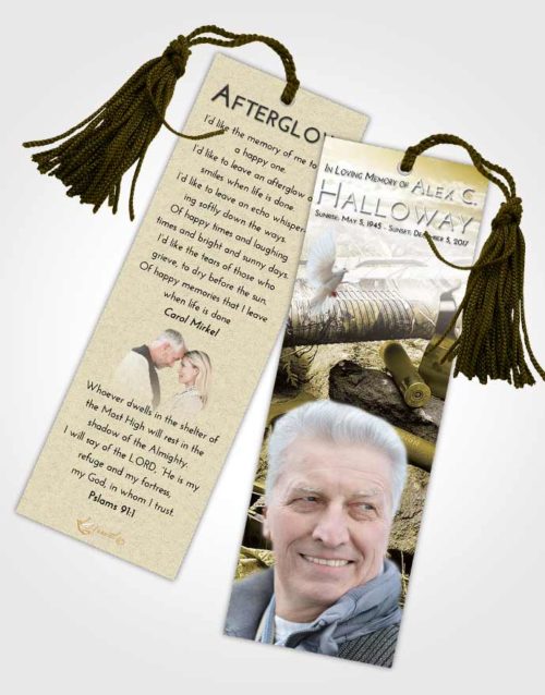 Funeral Bookmark Template Harmony Hunters Life