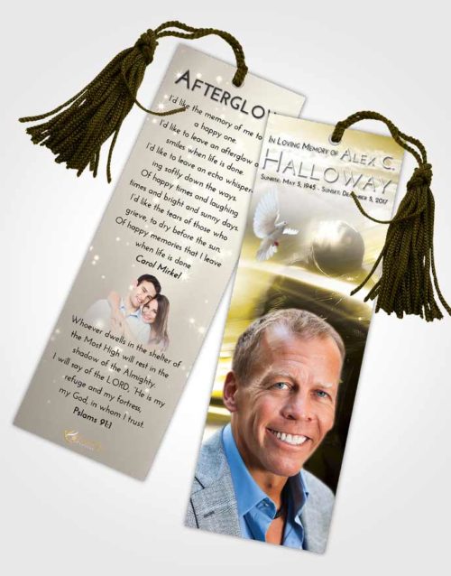 Funeral Bookmark Template Harmony Motorcycle Speed