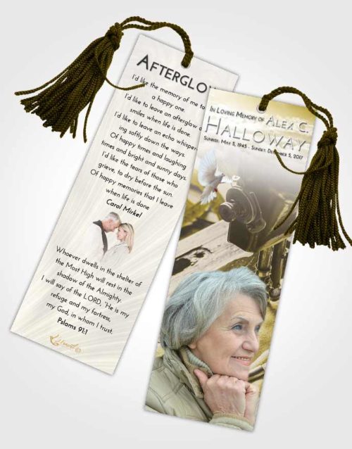 Funeral Bookmark Template Harmony Sewing Love