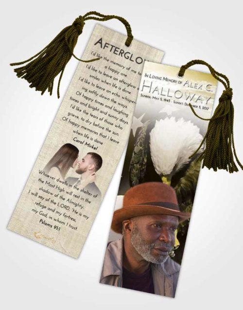 Funeral Bookmark Template Harmony Veterans Journey