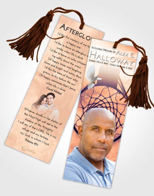 Funeral Bookmark Template Lavender Sunset In the Hoop
