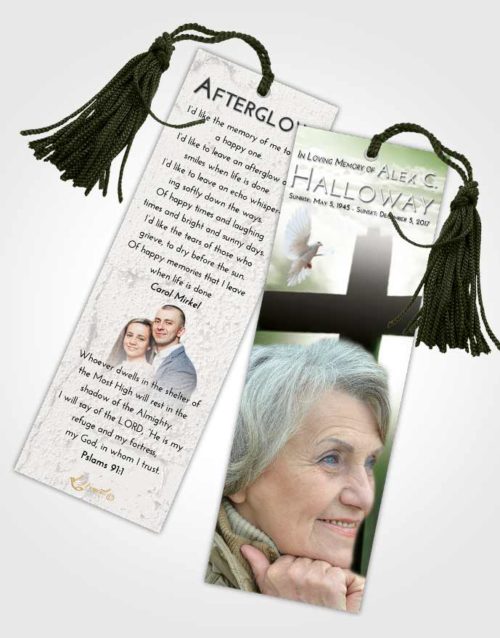 Funeral Bookmark Template Loving Faith in the Cross