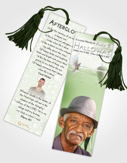 Funeral Bookmark Template Loving Fishing in the Sea
