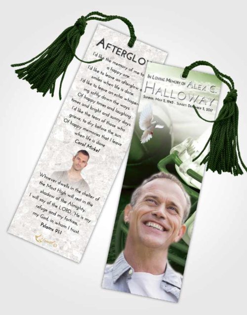 Funeral Bookmark Template Loving Football Party