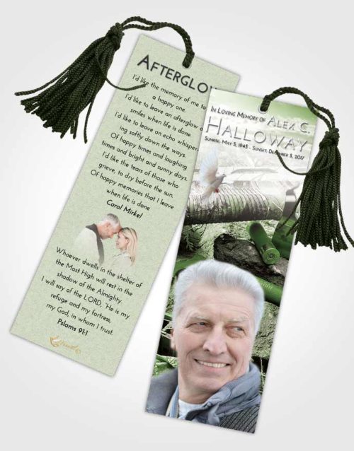 Funeral Bookmark Template Loving Hunters Life