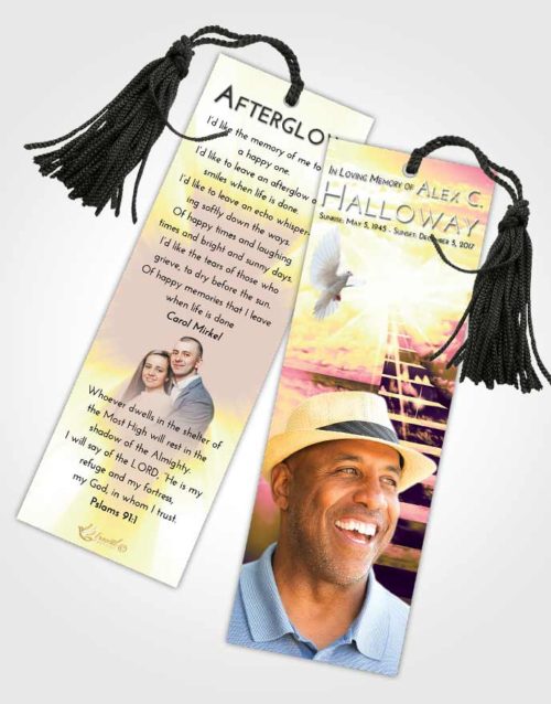 Funeral Bookmark Template Loving Mix Stairway for the Soul