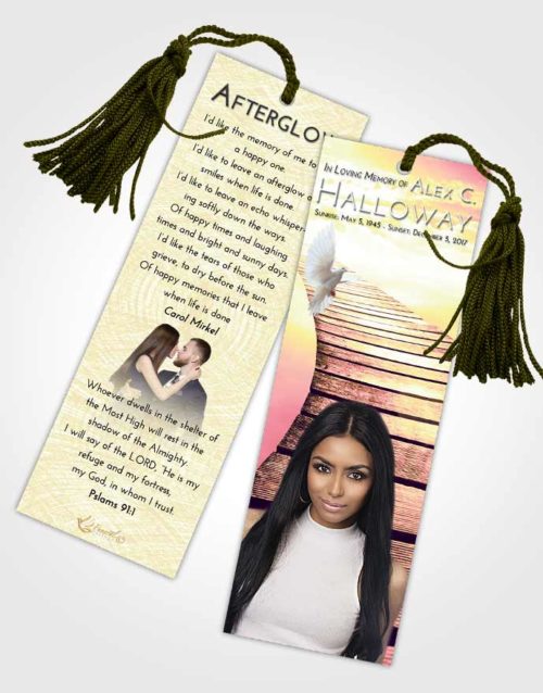 Funeral Bookmark Template Loving Mix Stairway to Life