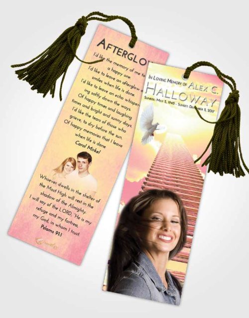 Funeral Bookmark Template Loving Mix Steps to Heaven
