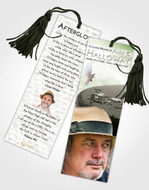 Funeral Bookmark Template Loving Puck of Honor