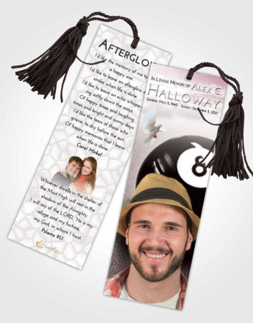 Funeral Bookmark Template Morning Eight Ball