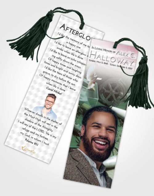 Funeral Bookmark Template Morning Fishing Honor