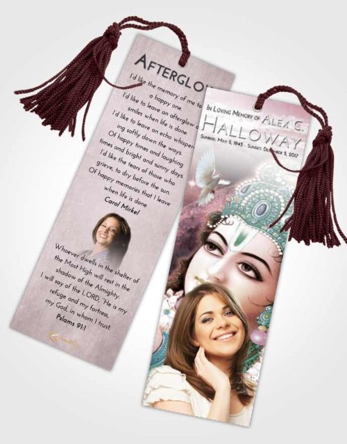 Funeral Bookmark Template Morning Hindu Majesty