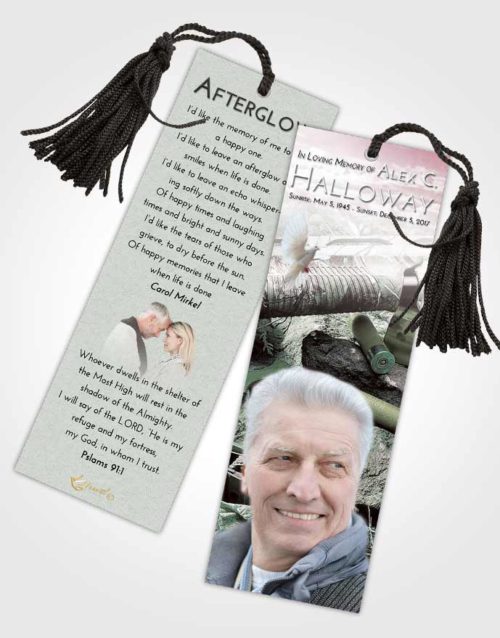 Funeral Bookmark Template Morning Hunters Life