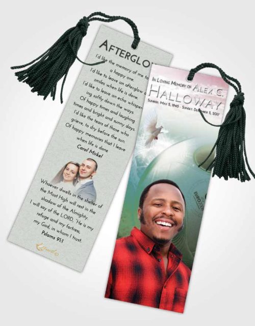 Funeral Bookmark Template Morning Soccer Miracle