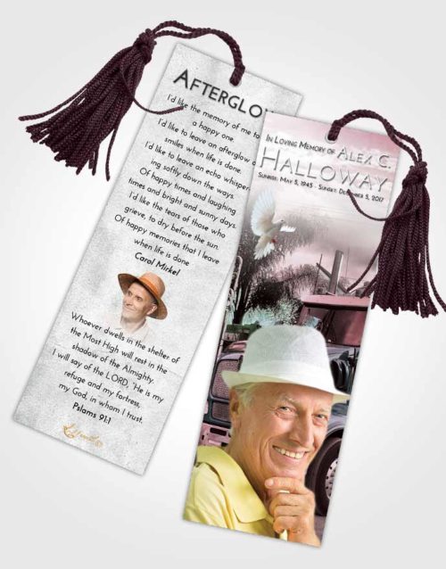 Funeral Bookmark Template Morning Trucker Days