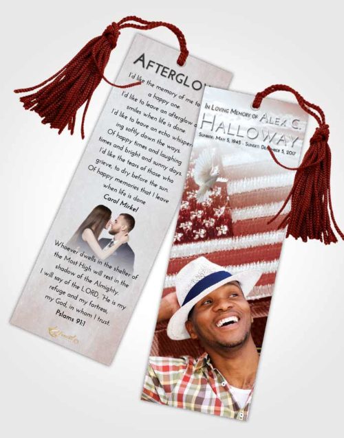 Funeral Bookmark Template Ruby Love Army Days
