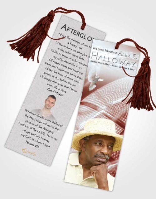 Funeral Bookmark Template Ruby Love Basketball Fame