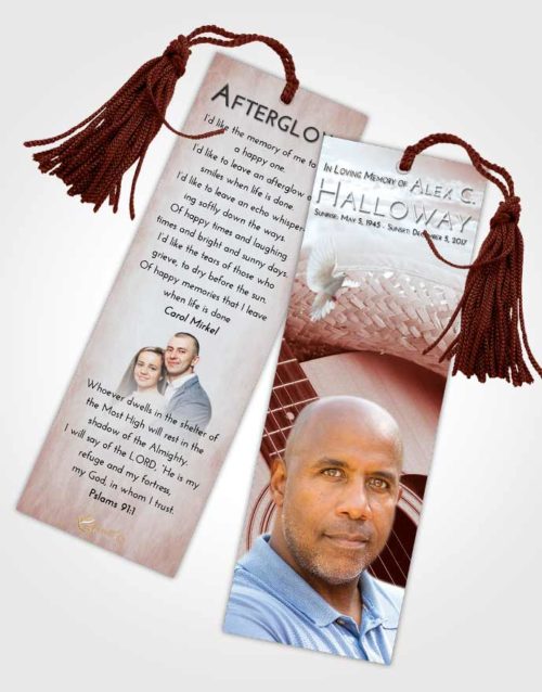 Funeral Bookmark Template Ruby Love Cowboy Heaven