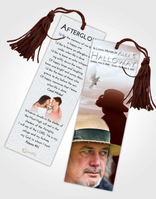 Funeral Bookmark Template Ruby Love Fishing Desire