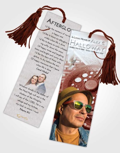 Funeral Bookmark Template Ruby Love Fishing Paradise