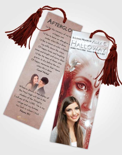 Funeral Bookmark Template Ruby Love Hindu Desire