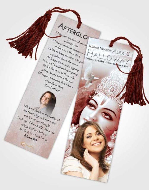 Funeral Bookmark Template Ruby Love Hindu Majesty