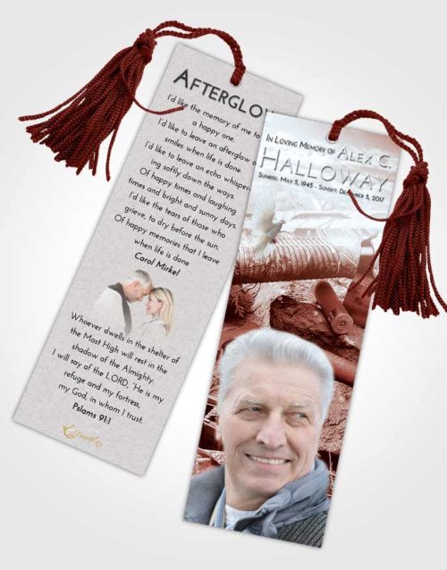 Funeral Bookmark Template Ruby Love Hunters Life