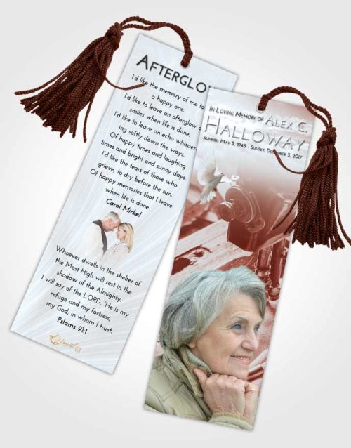 Funeral Bookmark Template Ruby Love Sewing Love