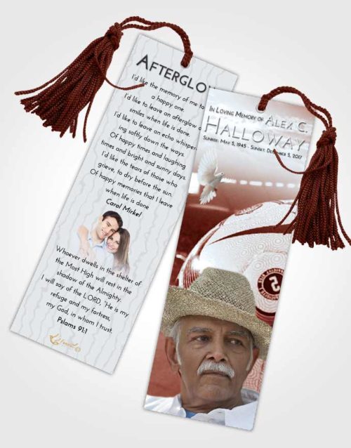 Funeral Bookmark Template Ruby Love Soccer Life