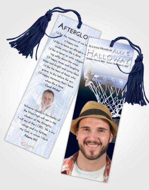 Funeral Bookmark Template Splendid Basketball Journey