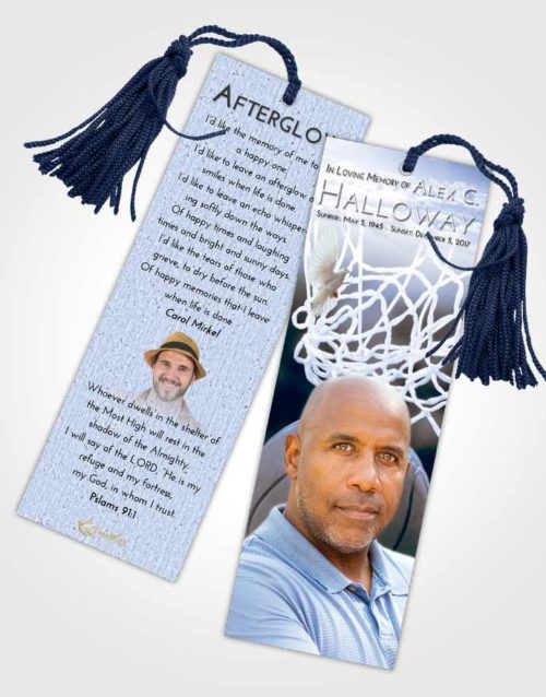 Funeral Bookmark Template Splendid Basketball Swish