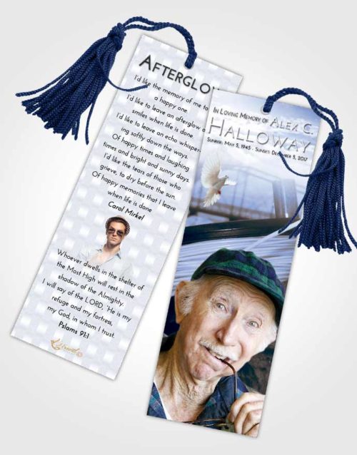 Funeral Bookmark Template Splendid Fishing Dreams