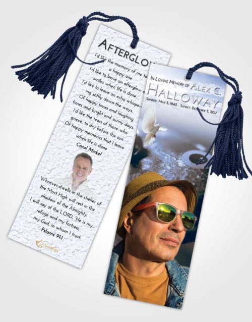 Funeral Bookmark Template Splendid Fishing Escape